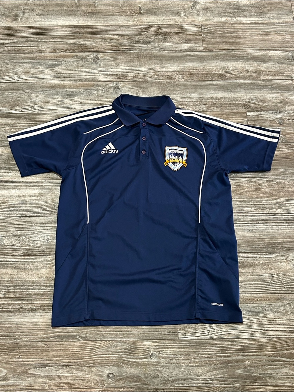 Seattle United Adidas Authentic Soccer Polo Shirt Size Large